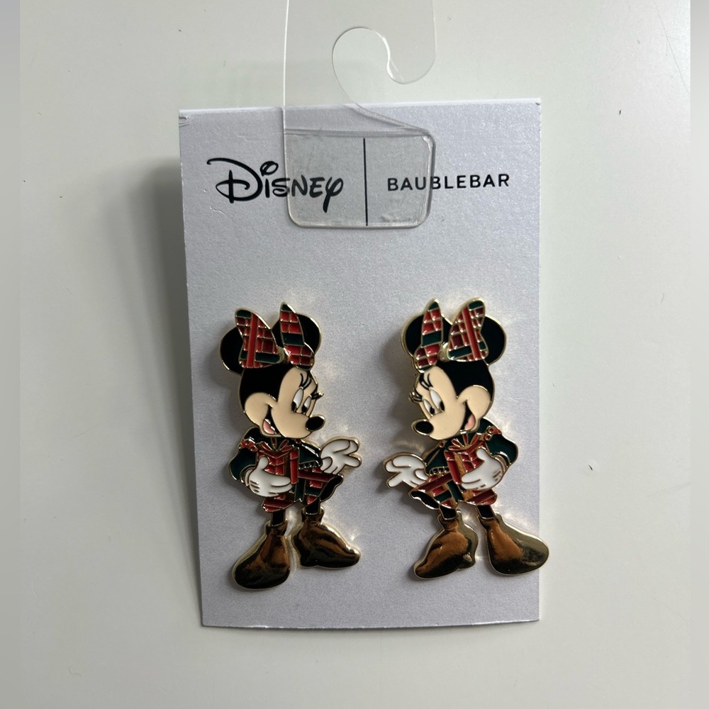 Disney Baublebar Minnie Christmas Earrings